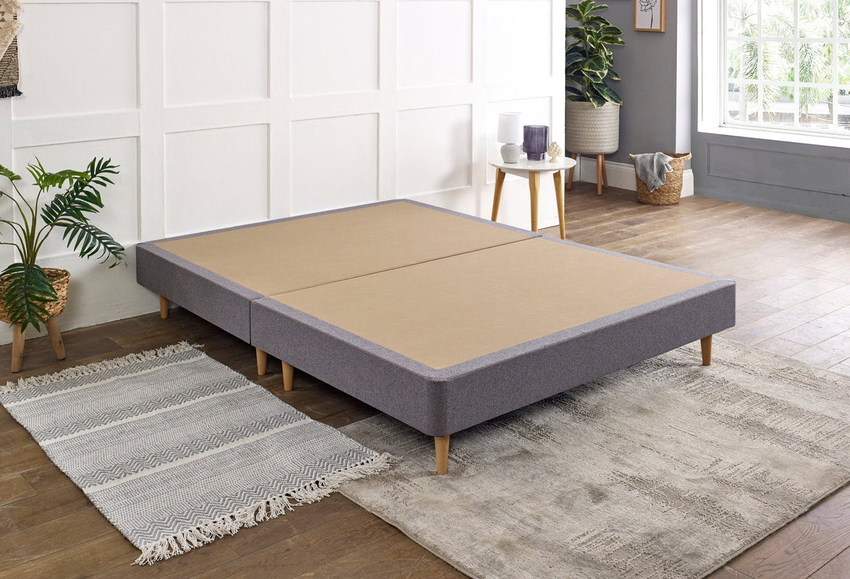 Low Divan Bed Base On Wooden Legs