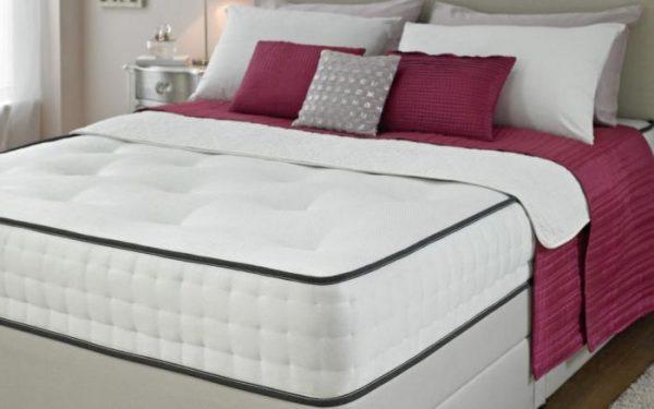 King size divan bed with memory store foam mattress